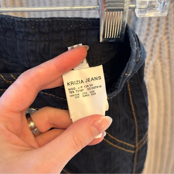 Vintage Krizia Jeans black pants sz 8 - Picture 3 of 10
